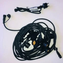 ILLUPRO - Guirlande guinguette vintage 10m dimmable 10 ampoules spirales filaments blanc très chaud t45 connectable