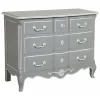 INTERIOR'S - Commode galbée 5 tiroirs mdf gris - gustavien interior's