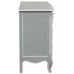 INTERIOR'S - Commode galbée 5 tiroirs mdf gris - gustavien interior's
