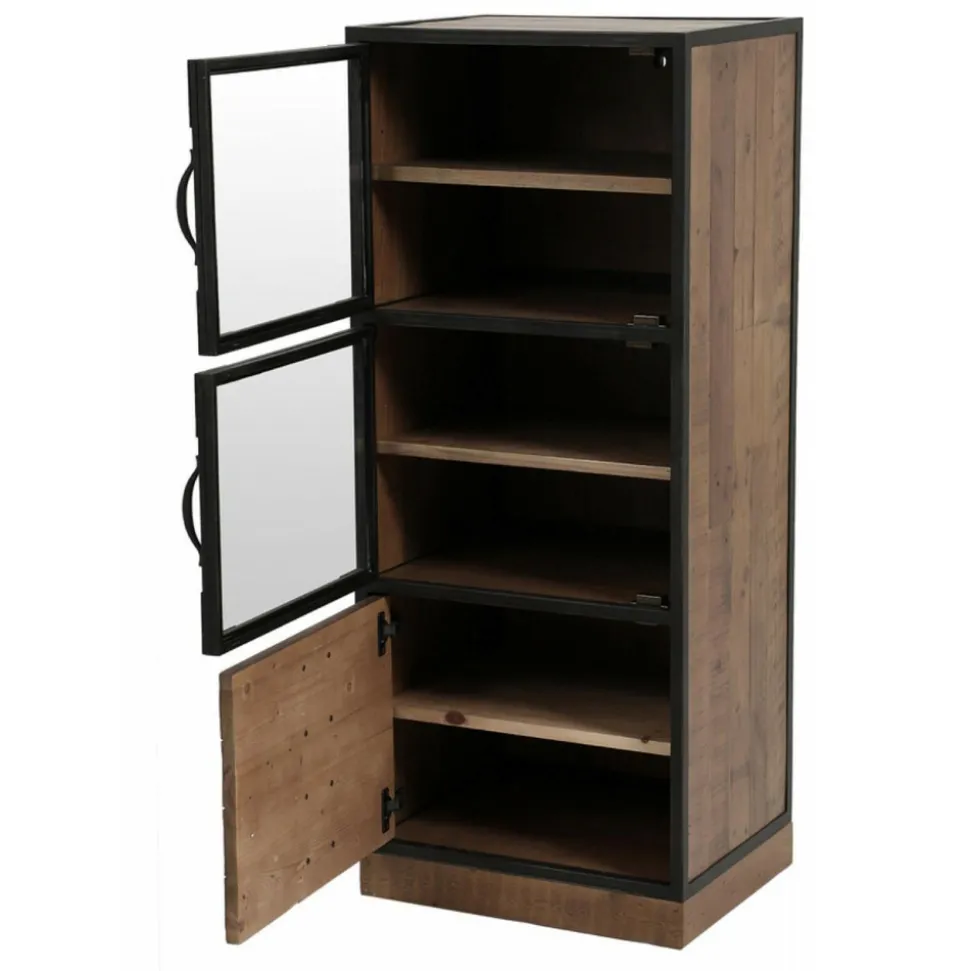 INTERIOR'S - Meuble de rangement 3 portes bois marron - manufacture interior's