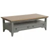 INTERIOR'S - Table basse rectangulaire 2 tiroirs bois gris - esquisse interior's