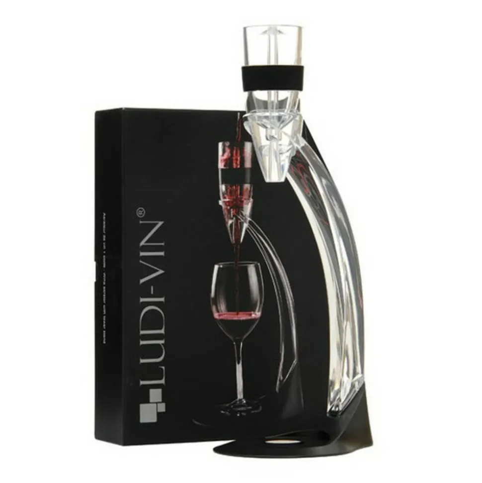 IT2C - Ludi-vin aérateur de vin avec socle noir/transparent - 41892