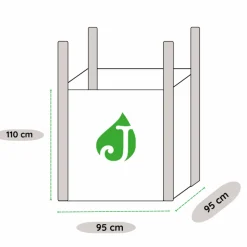 JARDINEX - Galet calcaire noir mat 60/100 mm- big bag 1t (8 m²) - noir