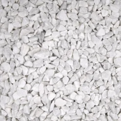 JARDINEX - Gravier concassé marbre blanc 12/18 mm - big bag 1t (16 m²) - blanc