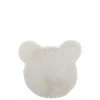 J-LINE - Tapis enfant en textile blanc 57x62.5x1.5 cm
