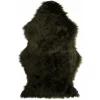 J-LINE - Tapis imitation en fourrure vert 98x57x2 cm