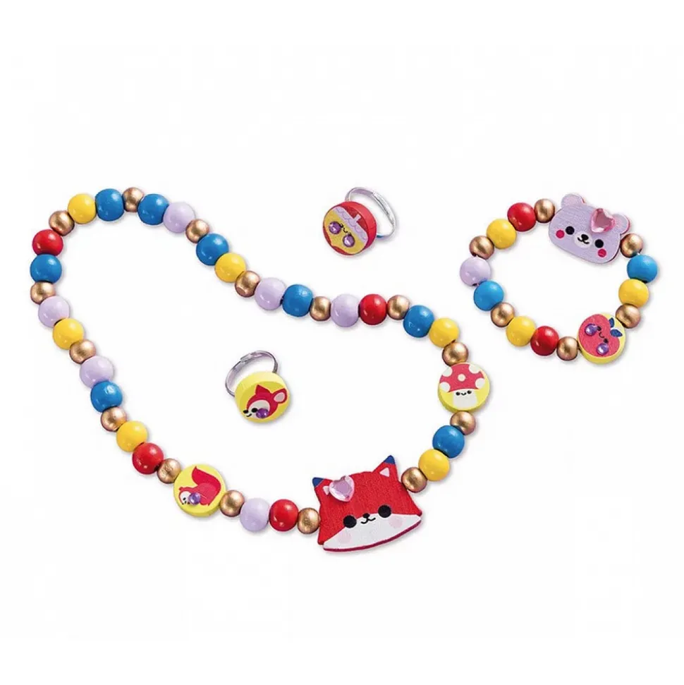 JURATOYS-JANOD - Kit de création de bijoux en bois pour enfants - pretty forest