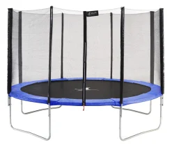 KANGUI - Trampoline rond bleu ø430cm avec filet de protection