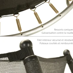 KANGUI - Trampoline rond ø430cm avec filet de sécurité et échelle - fpr 430