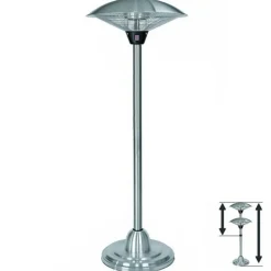 KEMPER - Parasol chauffant elektric 2000w kemper infrarouges mat téléscopique