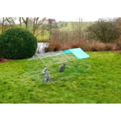 KERBL - Kerbl - enclos extérieur pour rongeur - antifugue - 180 x 90 x 75 cm - gris - sécurisé