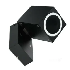 KOBI - Applique murale orientable noir carré en aluminium 165mm design extérieur pour ampoule gu10