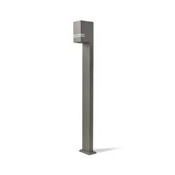 KOBI - Borne de jardin extérieur design grise 1m pour ampoule gu10