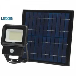 KOBI - Projecteur extérieur solaire 10w 700 lumens détecteur de mouvement led blanc froid 6500k professionnel