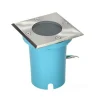 KOBI - Spot extérieur encastrable carré gu10 230v acier inoxydable ip65