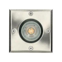 KOBI - Spot extérieur encastrable carré gu10 230v acier inoxydable ip65