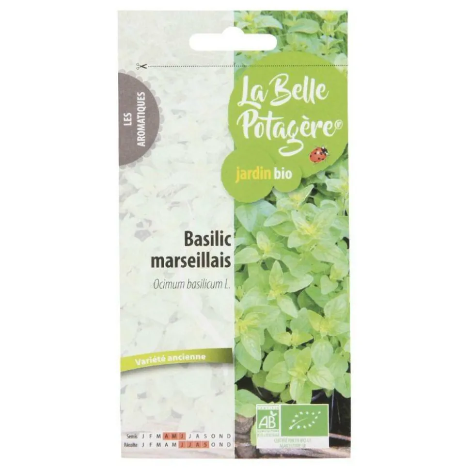 LA BELLE POTAGÈRE - Graines à semer - basilic marseillais - 0,5 g