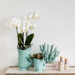 LA GREEN TOUCH - Pot décoratif fish turquoise