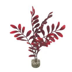 LABEO - Plante artificielle pour aquarium, arbre à longues feuilles - H.22cm