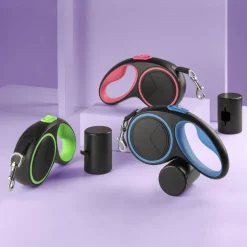 Laisse automatique pour chien rose rouge - mcboson - modèle 3 m