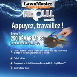 LAWNMASTER - Débroussailleuse thermique 26cc avec démarrage électrique - lawnmaster