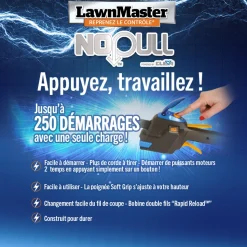 LAWNMASTER - Débroussailleuse thermique 26cc 4 en 1 avec démarrage électrique - lawnmaster