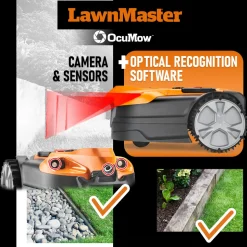 LAWNMASTER - Robot tondeuse autonome 24v avec station de charge, sans fil périmétrique - le r