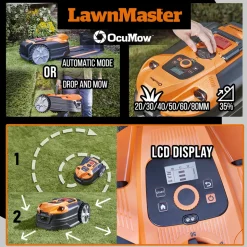 LAWNMASTER - Robot tondeuse autonome 24v avec station de charge, sans fil périmétrique - le r