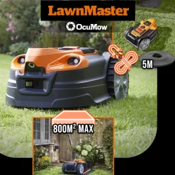 LAWNMASTER - Robot tondeuse autonome 24v avec station de charge, sans fil périmétrique - le r