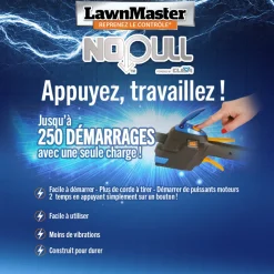 LAWNMASTER - Souffleur thermique dorsal 31cc avec démarrage électrique - 270km/h - lawnmaster