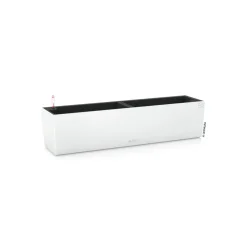 LECHUZA - Jardinière balconera color en plastique blanc - 79x19x19 cm