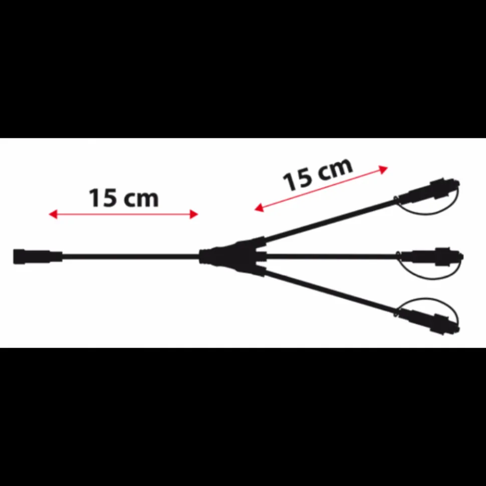LOTTI - Connecteur blanc 3 sorties pour guirlande guinguette ip44 230v lotti
