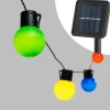 LOTTI - Guirlande guinguette solaire 6m 15 ampoules superled g50 multicolore pas cher lotti