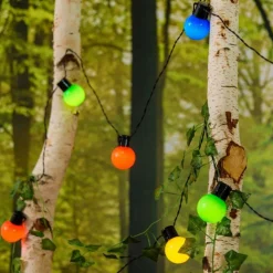 LOTTI - Guirlande guinguette solaire 6m 15 ampoules superled g50 multicolore pas cher lotti
