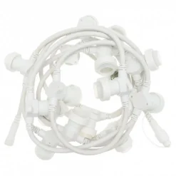 LOTTI - Guirlande guinguette câble blanc 5m 16 douilles e27 connectable 230v luxa professionnelle lotti