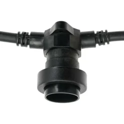 LOTTI - Guirlande guinguette 5m 8 douilles e27 câble noire prolongeable ip44 luxa 230v lotti