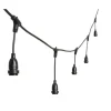 LOTTI - Guirlande guinguette stalactite 5m hauteur 30cm 8 douilles e27 cable noir luxa 230v ip44 lotti