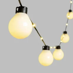 LOTTI - Guirlande guinguette électrique câble avec led illuminées 25 globes blanc chaud lotti