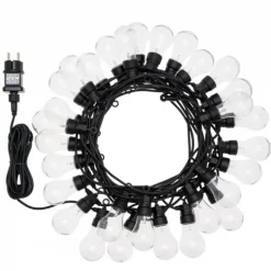 LOTTI - Guirlande lumineuse guinguette 12m 30 ampoules transparente blanc chaud chic lotti
