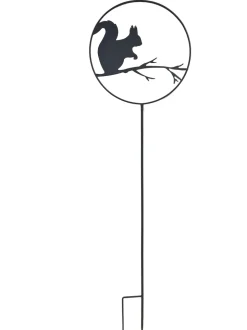 LOUIS MOULIN - Déco de jardin à piquer en forme d'ecureuil - 35x122,5cm - anthracite