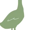 LOUIS MOULIN - Figurine à piquer oie - 50x34 cm - vert clair