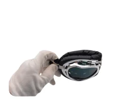 Lunettes de soleil pour animaux mcboson, monture noire, verres gris