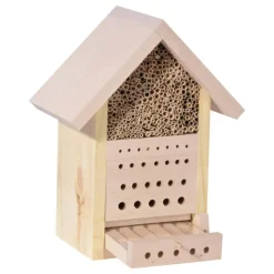 LUXUSINSEKTENHOTELS - Luxus-insektenhotels hôtel à insectes avec toit en hêtre maja naturel