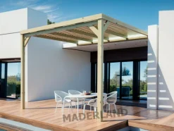 MADERLAND - Pergola adossée en bois montpellier 400 x 300 cm