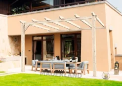MADERLAND - Pergola en bois adossée - modèle cádiz - 400 x 300 cm