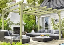 MADERLAND - Pergola en bois autoportante - modèle cambados - 510 x 420 cm