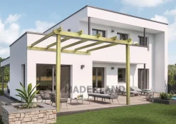 MADERLAND - Pergola en bois adossée - modèle lloret - 510 x 300 cm