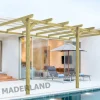 MADERLAND - Pergola en bois adossée - modèle oviedo - 300 x 300 cm