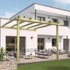 MADERLAND - Pergola en bois adossée - modèle lloret - 420 x 300 cm