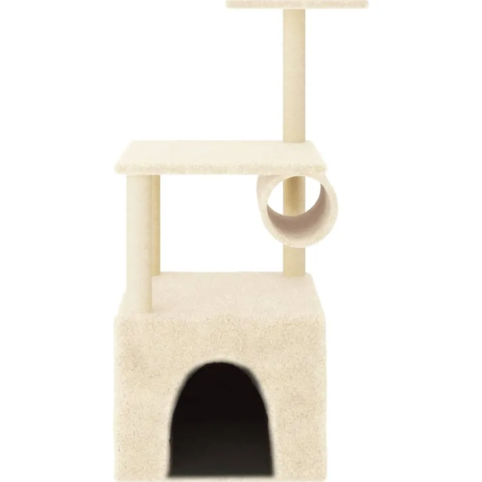 MAISON EXCLUSIVE - Arbre à chat avec griffoirs en sisal crème 109,5 cm